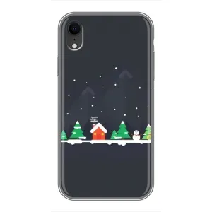 Силиконовый бампер на рождество для iPhone Xr (Город зимний)