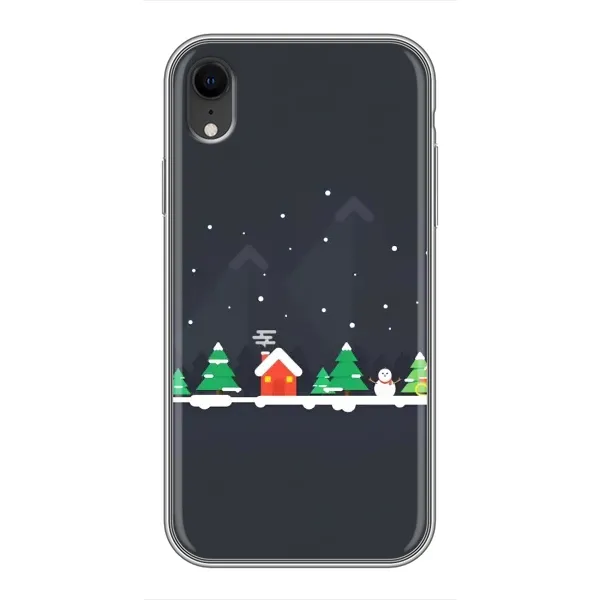 Чехол с рисунком «Город зимний» для iPhone Xr