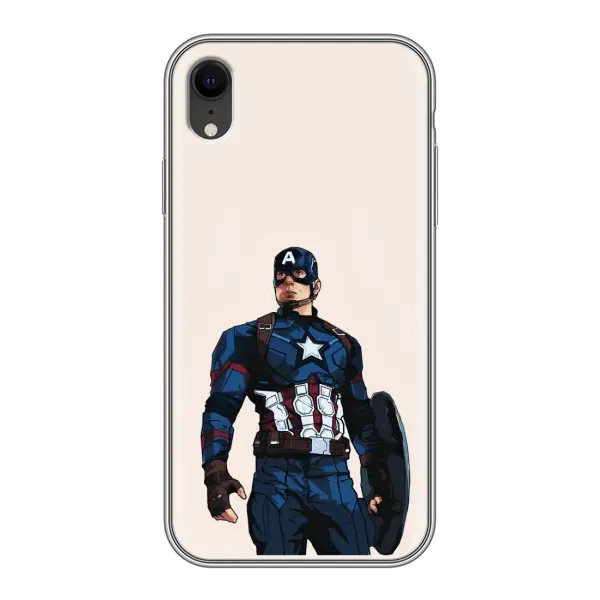 Чехол с рисунком «Капитан Америка» для iPhone Xr