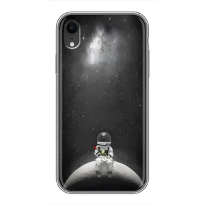 Силиконовый Чехол с принтом "Космонавты" на iPhone Xr (Космонавт романтик)