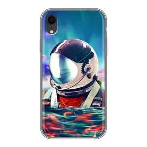 Силиконовый Чехол с принтом "Космонавты" на iPhone Xr (Космонавт в воде)