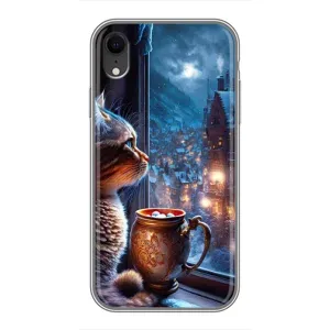 Чехлы на Новый Год iPhone Xr (Кот новогодний)