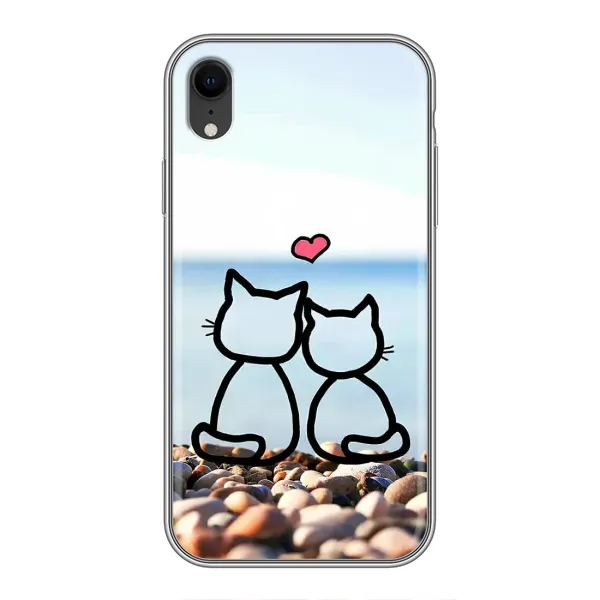 Чехол с рисунком «Котейки» для iPhone Xr