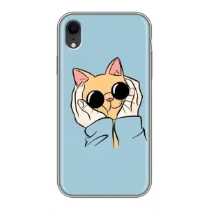 Бампер з зображенням Котиків для Айфон Xr (КОТИК в окулярах)