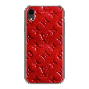 Текстурний Чохол Louis Vuitton для Айфон Xr (Червоний ЛВ)