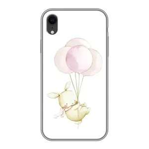 Силіконовий бампер з картинкою звірів для iPhone Xr (Кролик та кульки)