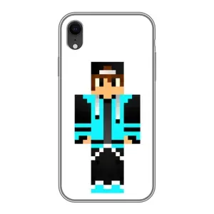 Чохли для iPhone Xr (Персонажі МайнКрафт) (Хлопчик у блакитному)
