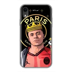 Чехол (TPU) с Футболистом на iPhone Xr (Mbappe King)