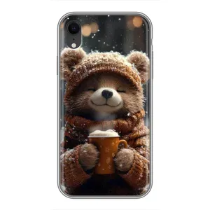 Друкований чохол 'Звірята з кавою' для iPhone Xr (Ведмедик з кавою)