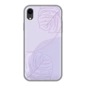Чехол цветочный дизайн для iPhone Xr (Монстера фиолетовая)