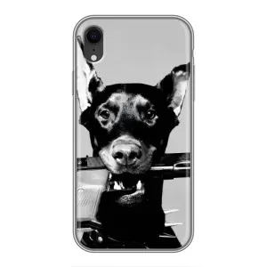 Чехол с рисунком «Опасный доберман» для iPhone Xr