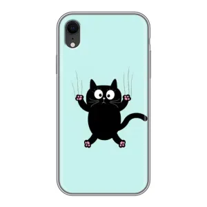 Силіконовий чохол з котиком для iPhone Xr (Падаючий кіт)