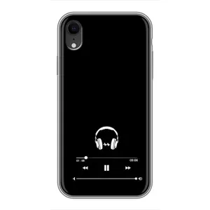 Чехол с картинками на черном фоне для iPhone Xr (Плеер)