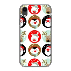 Силиконовый бампер на рождество для iPhone Xr (Рождественский принт)