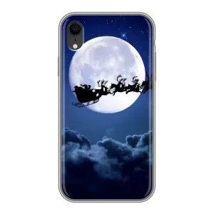 Чехол Санта Клаус для iPhone Xr (Санта - луна)