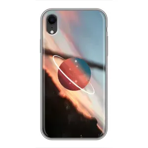 Чехол (ТПУ) с планетами на iPhone Xr (Сатурн)
