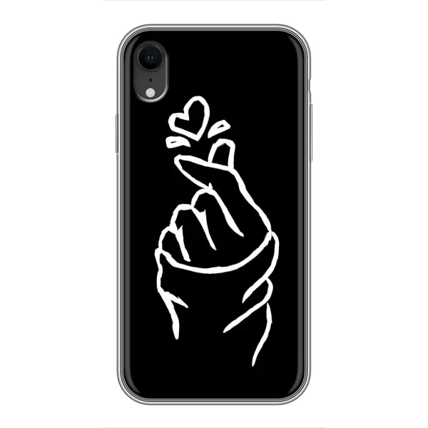 Чехол с рисунком «Сердце на черном» для iPhone Xr Чехол с рисунком «Сердце на черном» для iPhone Xr