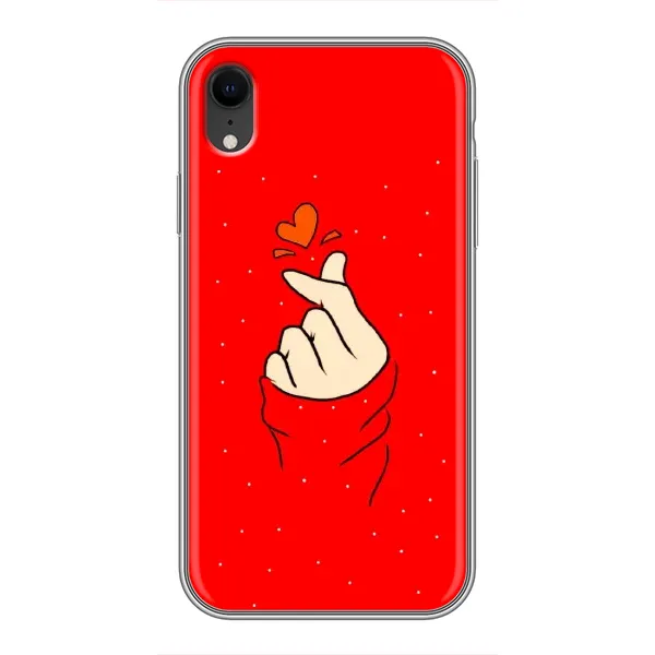 Чехол с рисунком «Сердце на красном» для iPhone Xr Чехол с рисунком «Сердце на красном» для iPhone Xr