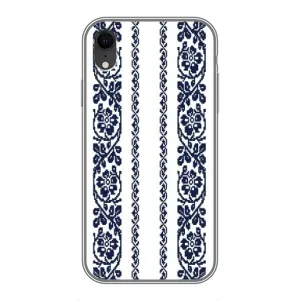 Силиконовый Чехол на iPhone Xr с картинкой Вышиванки (Синяя вышиванка)