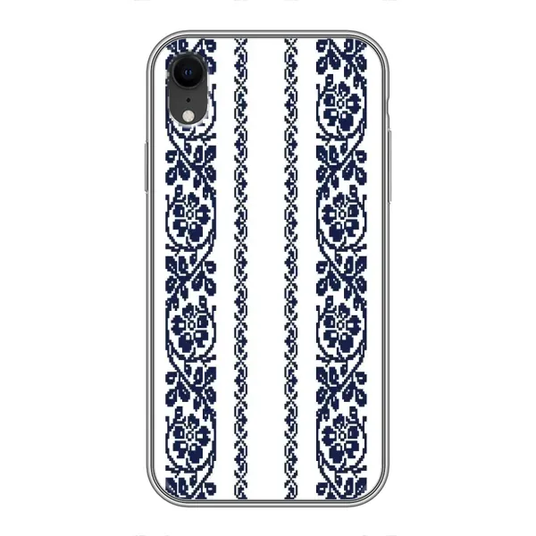 Чехол с рисунком «Синяя вышиванка» для iPhone Xr Чехол с рисунком «Синяя вышиванка» для iPhone Xr