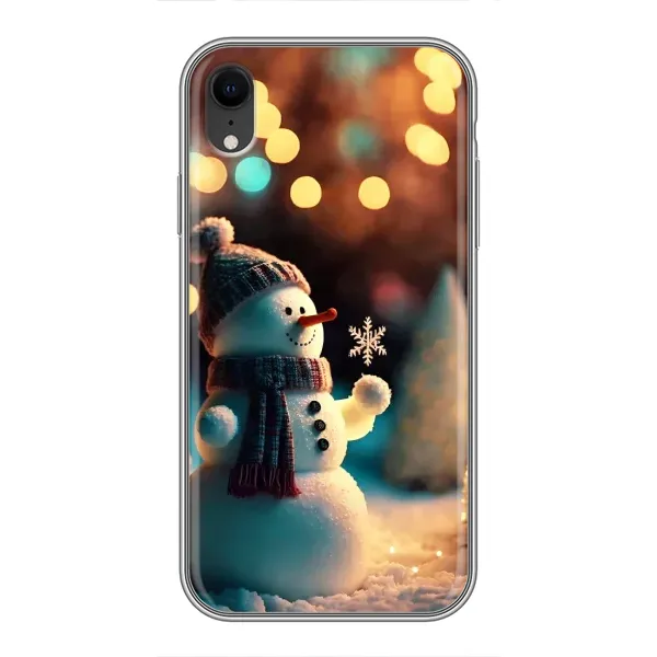 Чехол с рисунком «Снеговик праздничный» для iPhone Xr Чехол с рисунком «Снеговик праздничный» для iPhone Xr