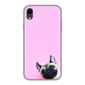 Бампер для iPhone Xr з картинкою "Песики" (Собака на рожевому)