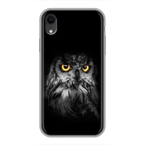 Чохли з принтом СОВИ для iPhone Xr (Сова на чорному)