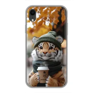 Друкований чохол 'Звірята з кавою' для iPhone Xr (Тигр з кавою)