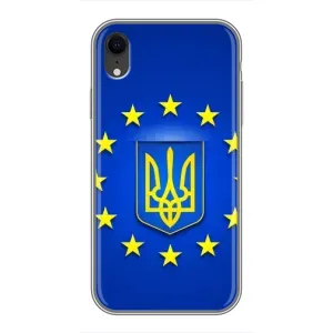 Чехол с Украинской символикой на Айфон Xr (Украина это Европа)