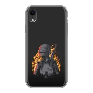 Чохол з картинкою "Герой Pubg" на iPhone Xr (В полум'ї)