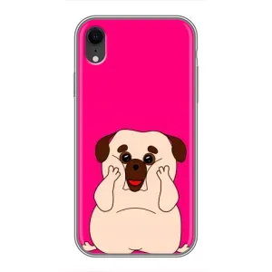 Чохол (ТПУ) Милі песики для iPhone Xr (Веселий Мопсік)