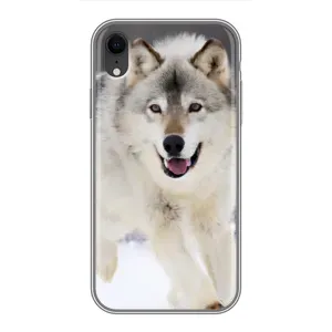 Чохол з Вовком на iPhone Xr (Вовк біжить по снігу)