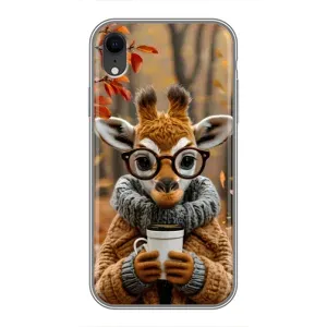 Друкований чохол 'Звірята з кавою' для iPhone Xr (Жираф з кавою)