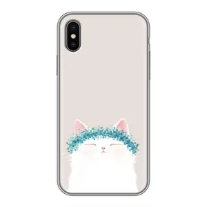 Чехол на тематику: Коты для iPhone Xs Max (Белый котик)