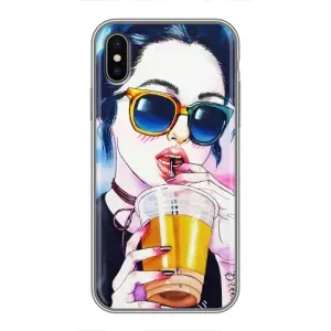 Чохол з картинкою Модні Дівчата iPhone Xs Max (Дівчина з коктейлем)