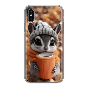 Печатный чехол «Зверята с кофе» для iPhone Xs Max (Грызунчик с кофе)