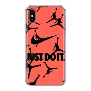 Силіконовый Чохол Nike Air Jordan на Айфон Xs Max (Just Do It)