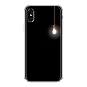Чехол с картинками на черном фоне для iPhone Xs Max (Лампочка)