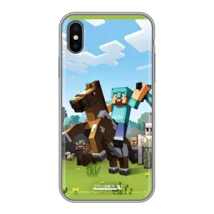 Чохли для iPhone Xs Max (Персонажі МайнКрафт) (На коні)