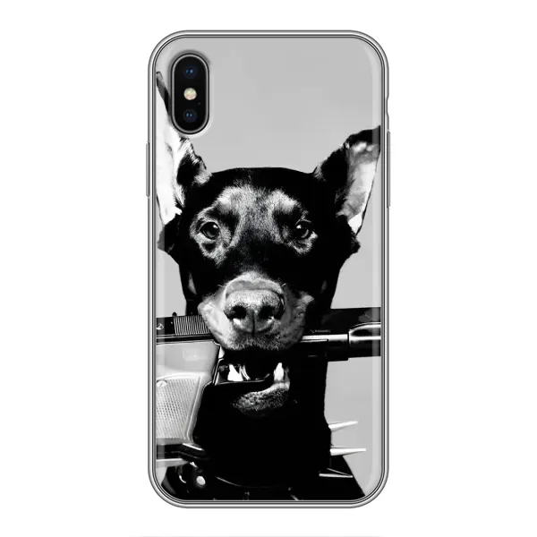 Чехол с рисунком «Опасный доберман» для iPhone Xs Max Чехол с рисунком «Опасный доберман» для iPhone Xs Max
