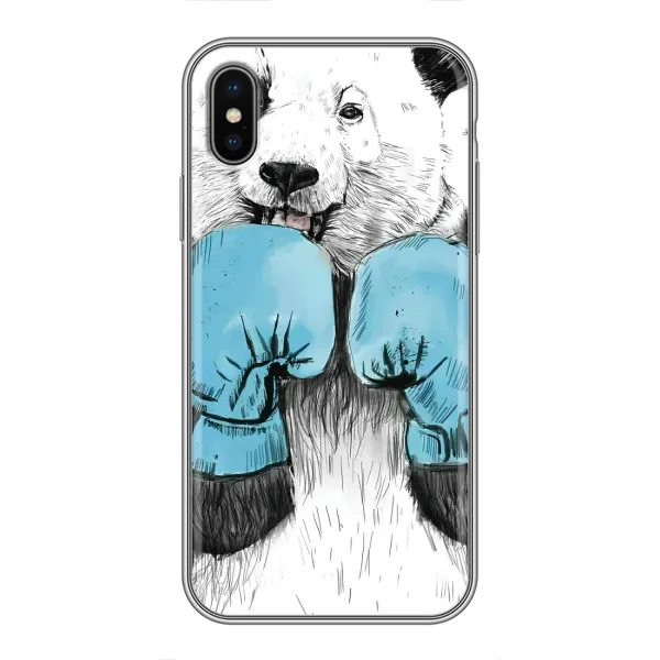 Чехол с рисунком «Панда боксер» для iPhone Xs Max