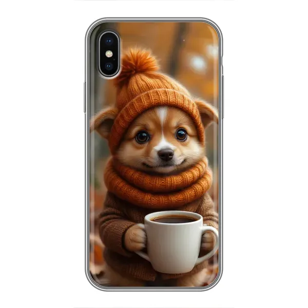 Чехол с рисунком «Собачка с кофе» для iPhone Xs Max Чехол с рисунком «Собачка с кофе» для iPhone Xs Max