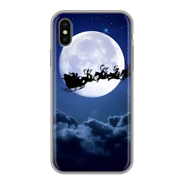 Чехол с рисунком «Санта - луна» для iPhone Xs Max Чехол с рисунком «Санта - луна» для iPhone Xs Max