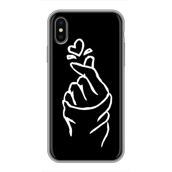 Чохол з малюнком «Сердечко на чорному» для iPhone Xs Max
