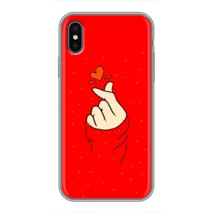 Чехлы (Знак сердечка) на iPhone Xs Max (Сердце на красном)