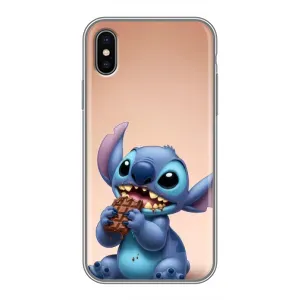 Чехол с рисунком Стич для iPhone Xs Max (Стич с шоколадом)
