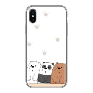 Чехлы с изображением разных животных для iPhone Xs Max (Удивленные медвеженки)