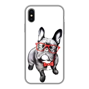 Бампер для iPhone Xs Max с картинкой "Песики" (В очках)