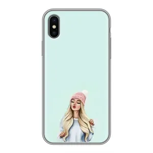 Силіконовый Чохол на iPhone Xs Max з картинкой Модных девушек (В шапці)