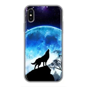 Чехол с Волком на iPhone Xs Max (Воет на луну)